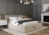 Nova Panel Ottoman  Bed With Luxury Headboard Vizbeds